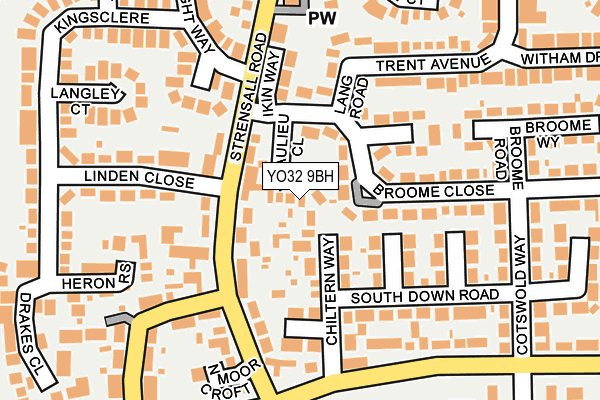 YO32 9BH map - OS OpenMap – Local (Ordnance Survey)