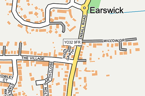 Map of HIGH GARTH (EARSWICK) MANAGEMENT COMPANY LIMITED at local scale