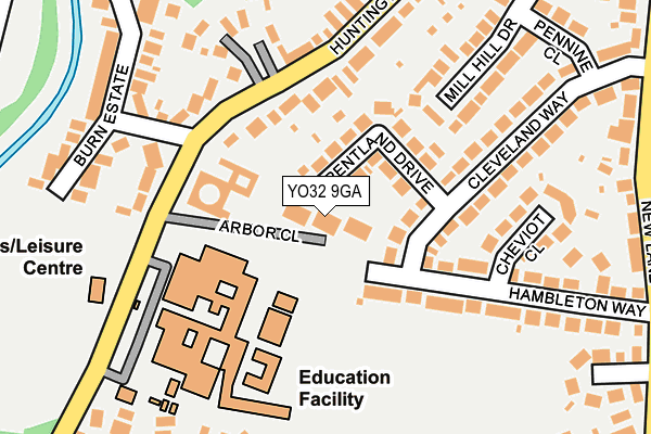 YO32 9GA map - OS OpenMap – Local (Ordnance Survey)