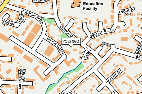 YO32 9GD map - OS OpenMap – Local (Ordnance Survey)