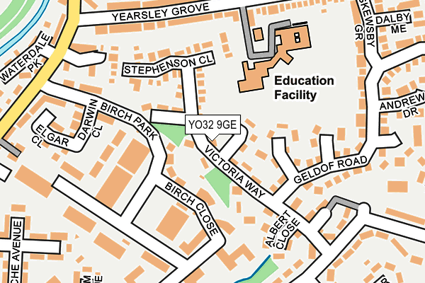 YO32 9GE map - OS OpenMap – Local (Ordnance Survey)