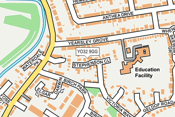 YO32 9GG map - OS OpenMap – Local (Ordnance Survey)
