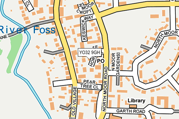 YO32 9GH map - OS OpenMap – Local (Ordnance Survey)