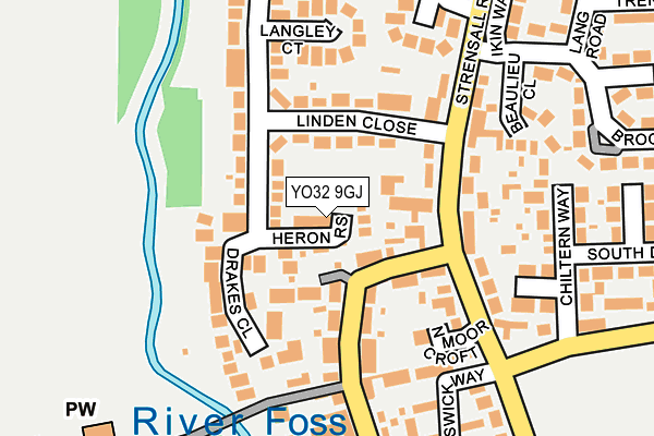 YO32 9GJ map - OS OpenMap – Local (Ordnance Survey)