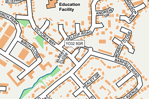 YO32 9GR map - OS OpenMap – Local (Ordnance Survey)