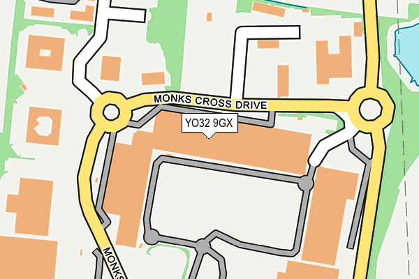 YO32 9GX map - OS OpenMap – Local (Ordnance Survey)
