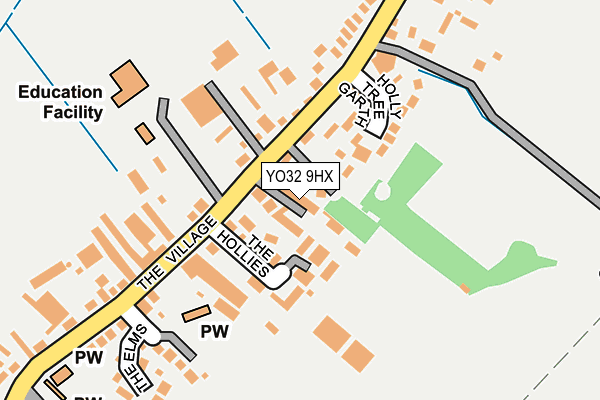 YO32 9HX map - OS OpenMap – Local (Ordnance Survey)