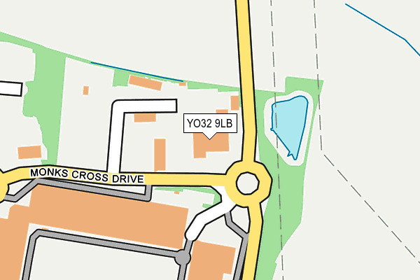 YO32 9LB map - OS OpenMap – Local (Ordnance Survey)