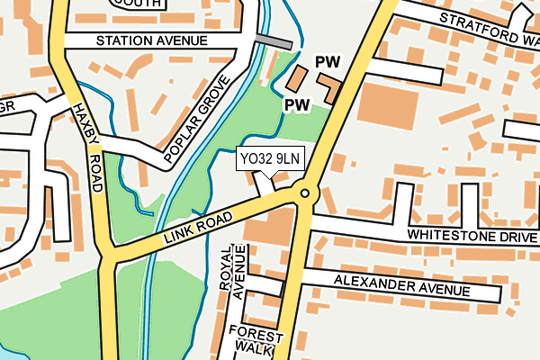 YO32 9LN map - OS OpenMap – Local (Ordnance Survey)