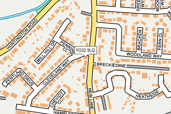 YO32 9LQ map - OS OpenMap – Local (Ordnance Survey)