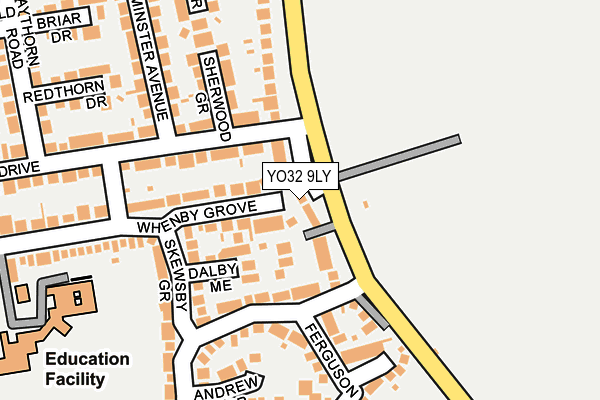 YO32 9LY map - OS OpenMap – Local (Ordnance Survey)
