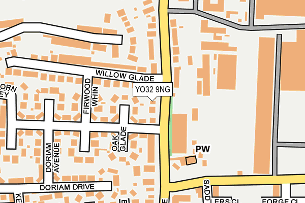 YO32 9NG map - OS OpenMap – Local (Ordnance Survey)