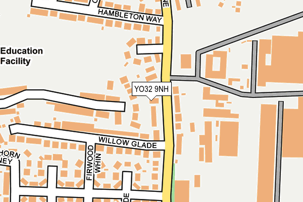 YO32 9NH map - OS OpenMap – Local (Ordnance Survey)