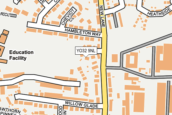 YO32 9NL map - OS OpenMap – Local (Ordnance Survey)