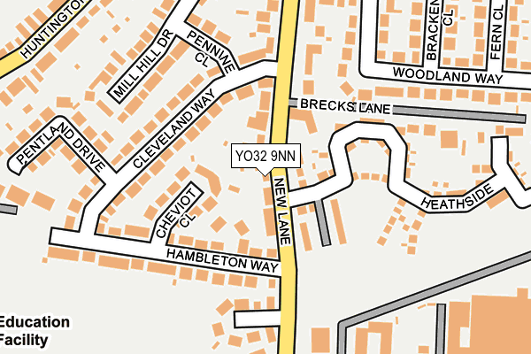 YO32 9NN map - OS OpenMap – Local (Ordnance Survey)