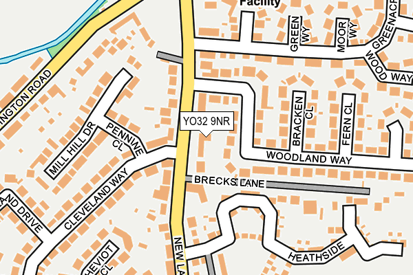 YO32 9NR map - OS OpenMap – Local (Ordnance Survey)