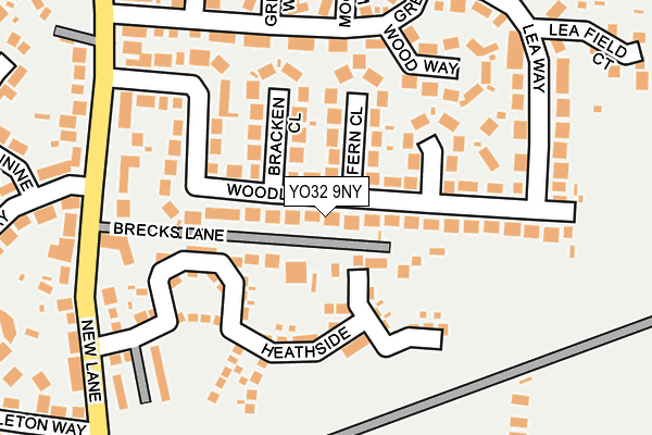 YO32 9NY map - OS OpenMap – Local (Ordnance Survey)