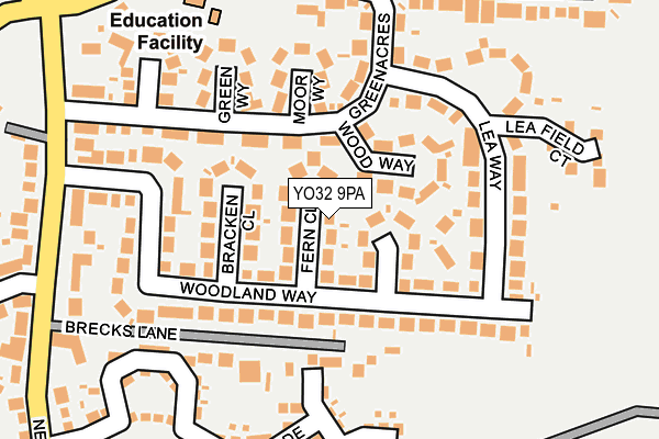 YO32 9PA map - OS OpenMap – Local (Ordnance Survey)