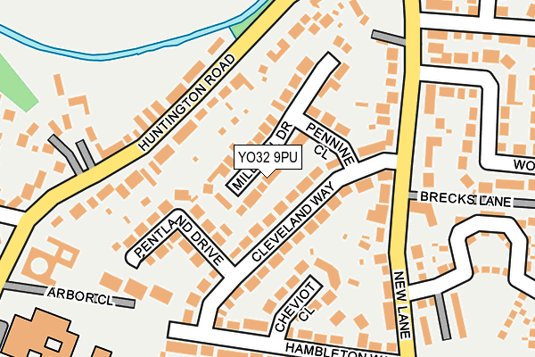 YO32 9PU map - OS OpenMap – Local (Ordnance Survey)