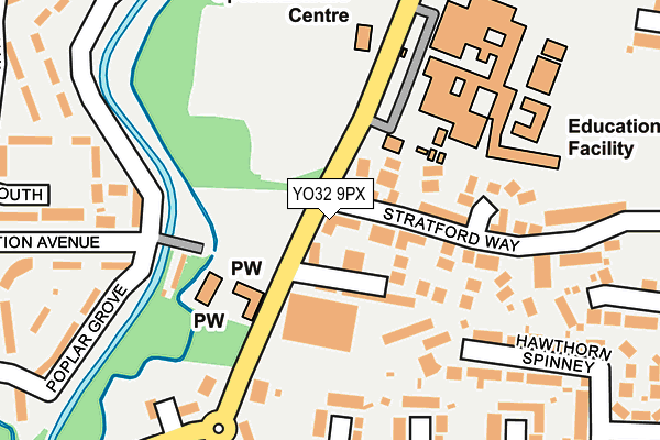 YO32 9PX map - OS OpenMap – Local (Ordnance Survey)