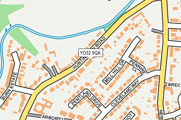 YO32 9QA map - OS OpenMap – Local (Ordnance Survey)