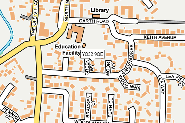 YO32 9QE map - OS OpenMap – Local (Ordnance Survey)