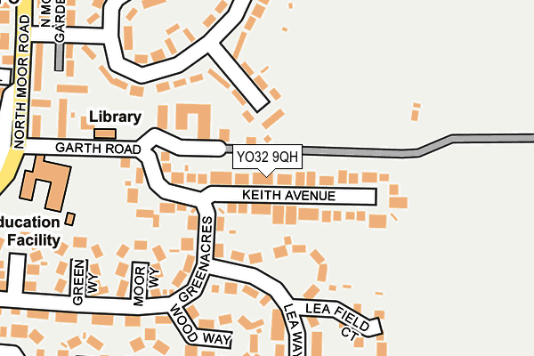 YO32 9QH map - OS OpenMap – Local (Ordnance Survey)