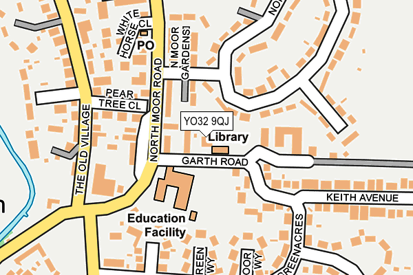 YO32 9QJ map - OS OpenMap – Local (Ordnance Survey)