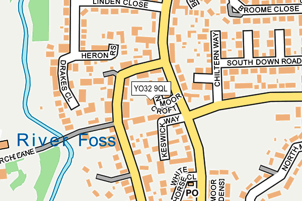 YO32 9QL map - OS OpenMap – Local (Ordnance Survey)
