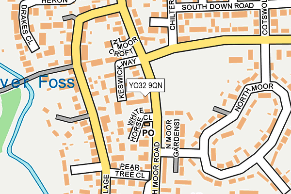YO32 9QN map - OS OpenMap – Local (Ordnance Survey)
