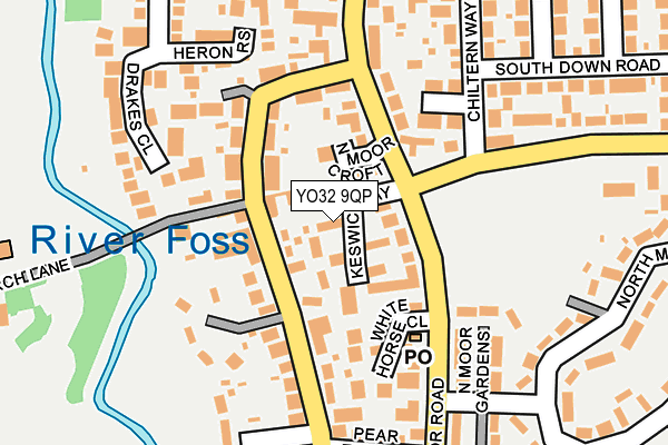 YO32 9QP map - OS OpenMap – Local (Ordnance Survey)