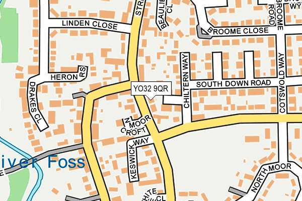 YO32 9QR map - OS OpenMap – Local (Ordnance Survey)