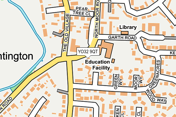 YO32 9QT map - OS OpenMap – Local (Ordnance Survey)