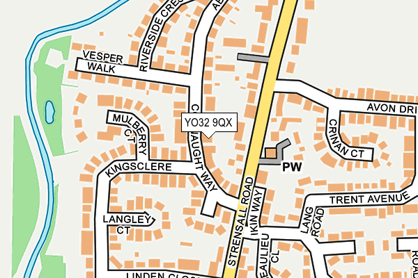 YO32 9QX map - OS OpenMap – Local (Ordnance Survey)