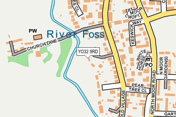 YO32 9RD map - OS OpenMap – Local (Ordnance Survey)