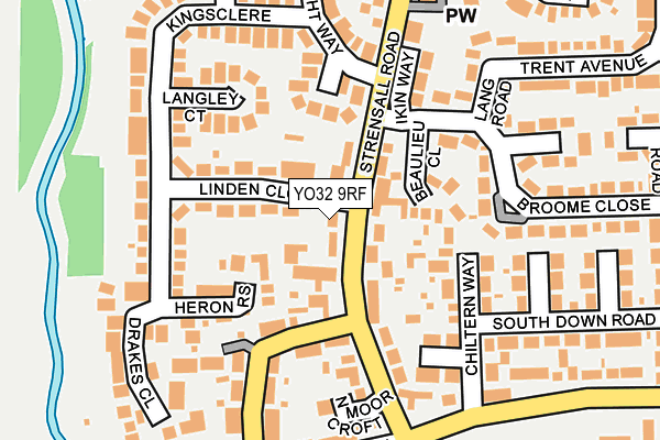 YO32 9RF map - OS OpenMap – Local (Ordnance Survey)