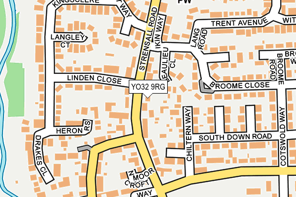 YO32 9RG map - OS OpenMap – Local (Ordnance Survey)