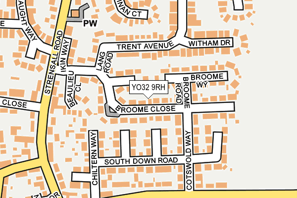 YO32 9RH map - OS OpenMap – Local (Ordnance Survey)