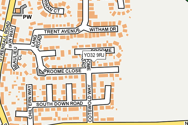 YO32 9RJ map - OS OpenMap – Local (Ordnance Survey)