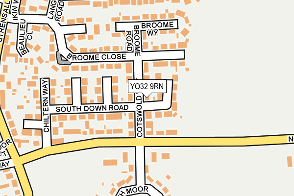 YO32 9RN map - OS OpenMap – Local (Ordnance Survey)