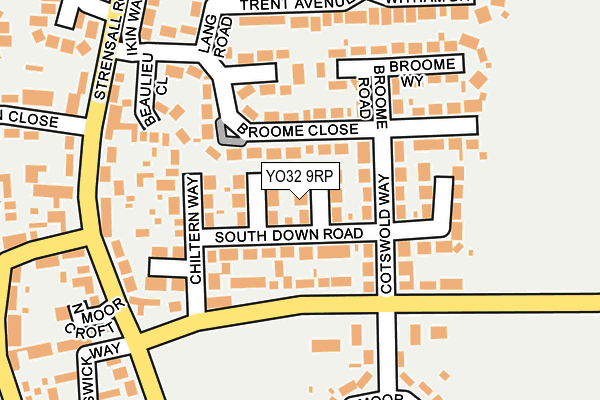 YO32 9RP map - OS OpenMap – Local (Ordnance Survey)