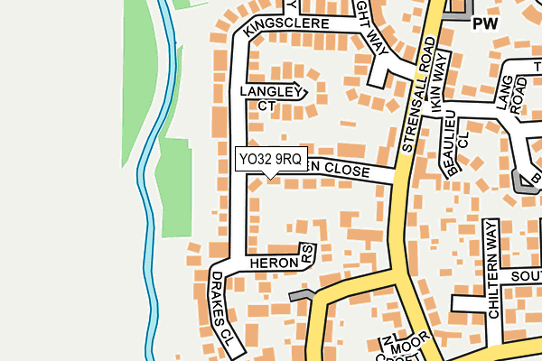 YO32 9RQ map - OS OpenMap – Local (Ordnance Survey)