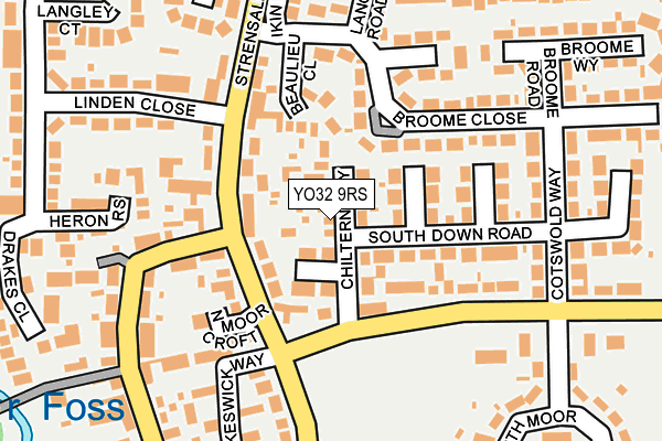 YO32 9RS map - OS OpenMap – Local (Ordnance Survey)