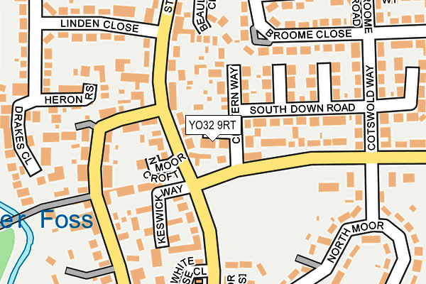 YO32 9RT map - OS OpenMap – Local (Ordnance Survey)