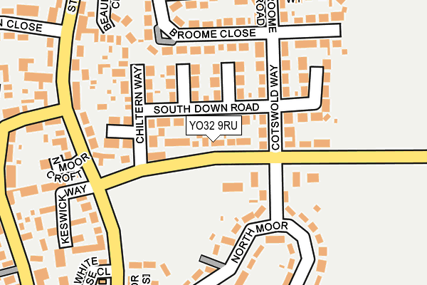 YO32 9RU map - OS OpenMap – Local (Ordnance Survey)