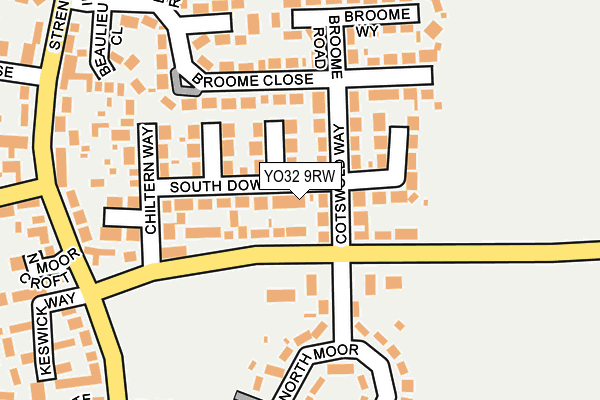 YO32 9RW map - OS OpenMap – Local (Ordnance Survey)