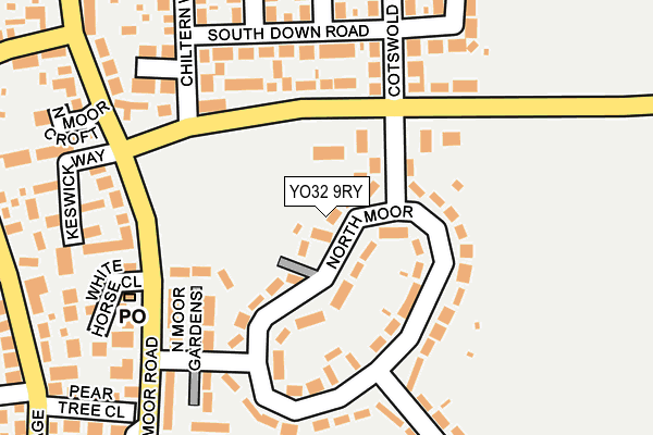 YO32 9RY map - OS OpenMap – Local (Ordnance Survey)