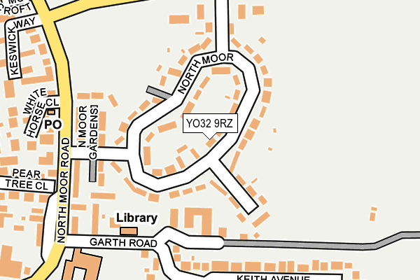 YO32 9RZ map - OS OpenMap – Local (Ordnance Survey)