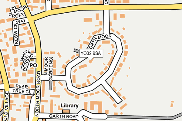 YO32 9SA map - OS OpenMap – Local (Ordnance Survey)