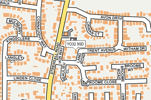YO32 9SD map - OS OpenMap – Local (Ordnance Survey)